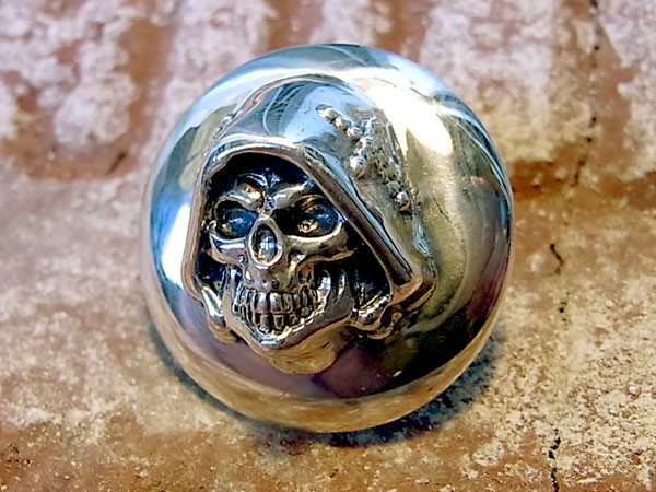 コンチョ ボタン シルバー sv950 死神 スカル ドクロ 髑髏 ガイコツ