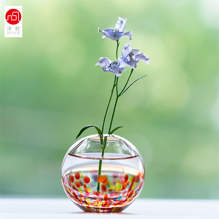 津軽びいどろ 爆買 花瓶 花びん フラワーベース 花器 おしゃれ ガラス