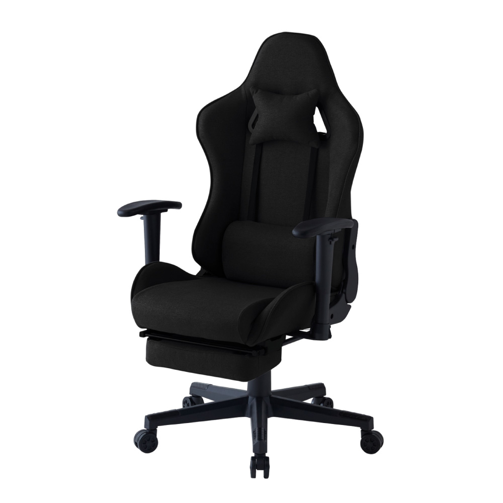 calmzen ゲーミングチェア ファブリック オットマン付き