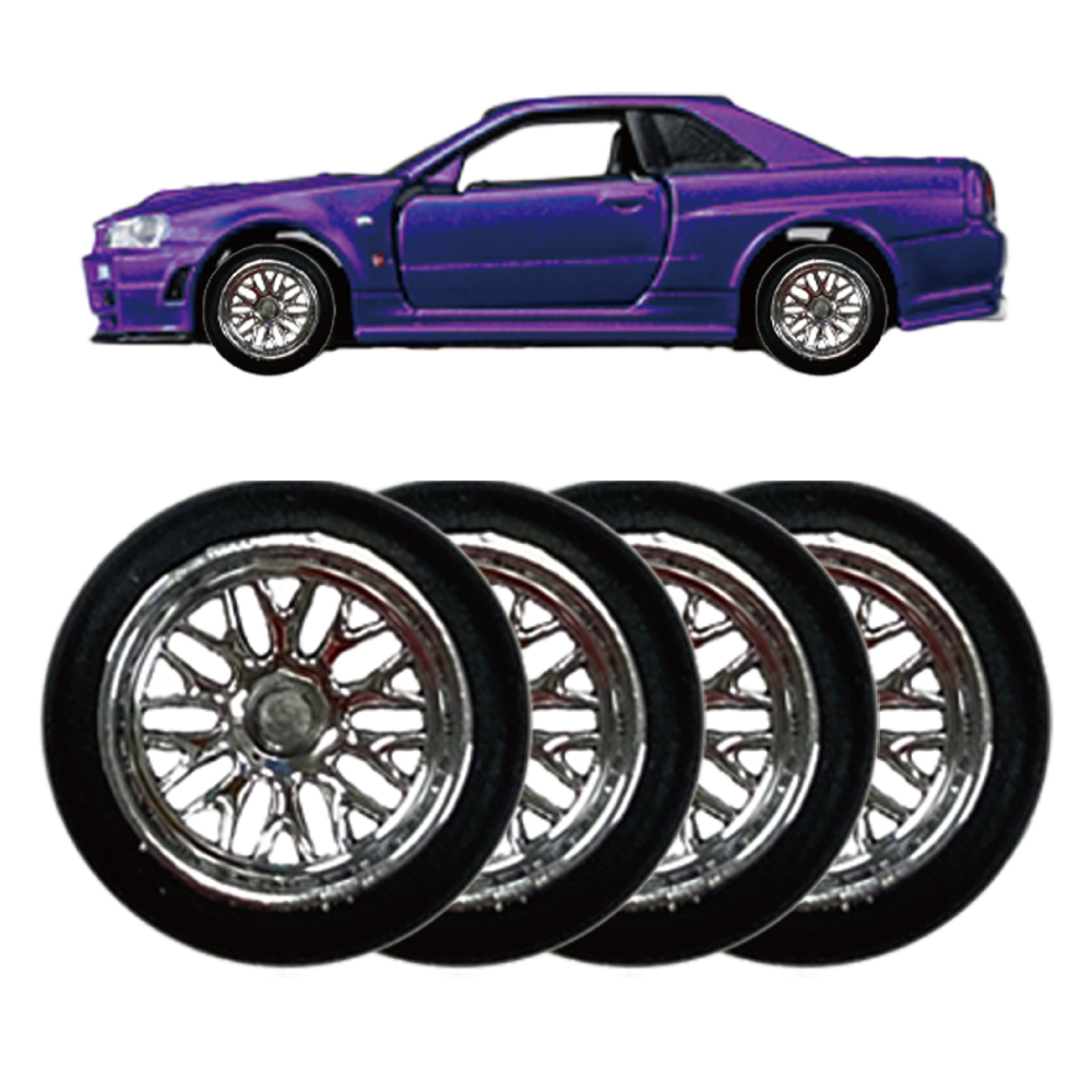 1/64 改造用 ホイール タイヤ 1台分セット トミカ Tomica ホット