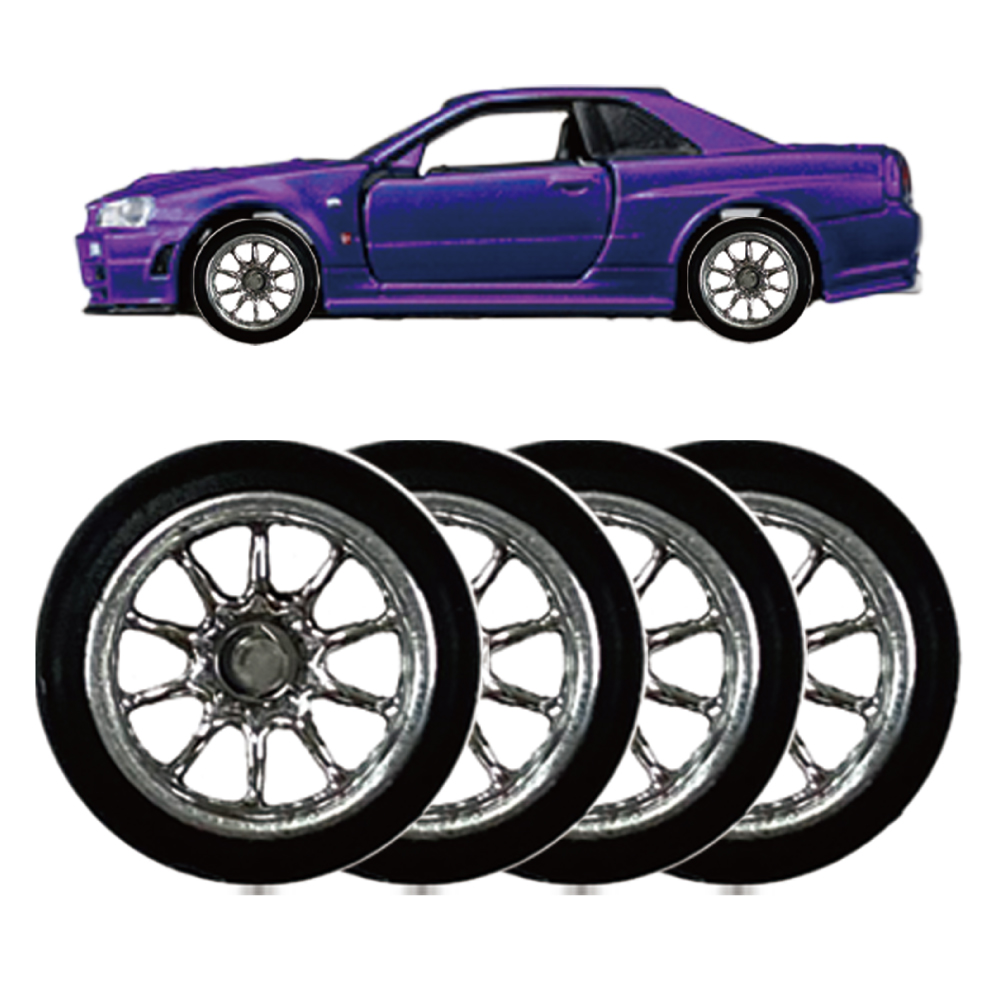 1/64 改造用 ホイール タイヤ 1台分セット トミカ Tomica ホット