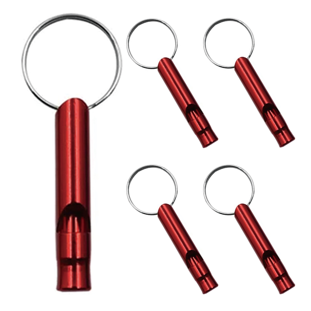 アルミ製 ホイッスル 5本セット アルマイトカラー 防犯 防災グッズ 笛