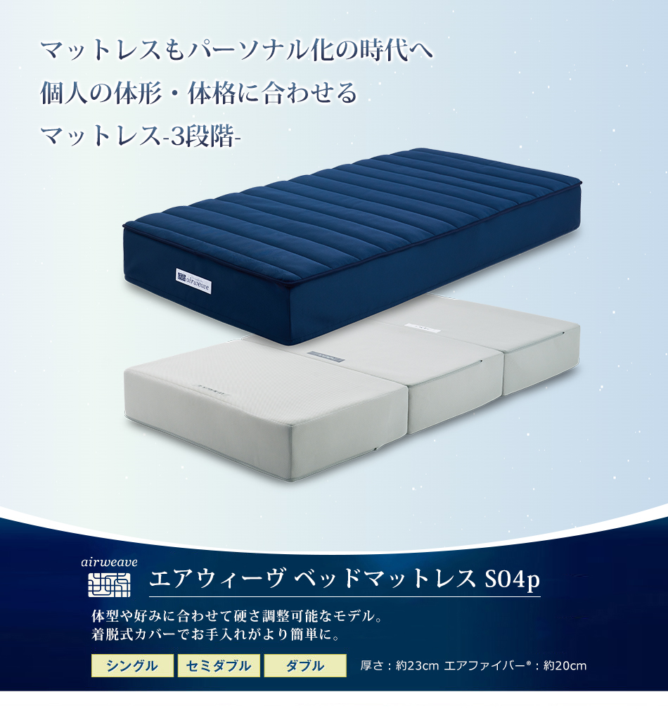 エアウィーヴ（airweave） ベッドマットレス S04p セミダブル お客様