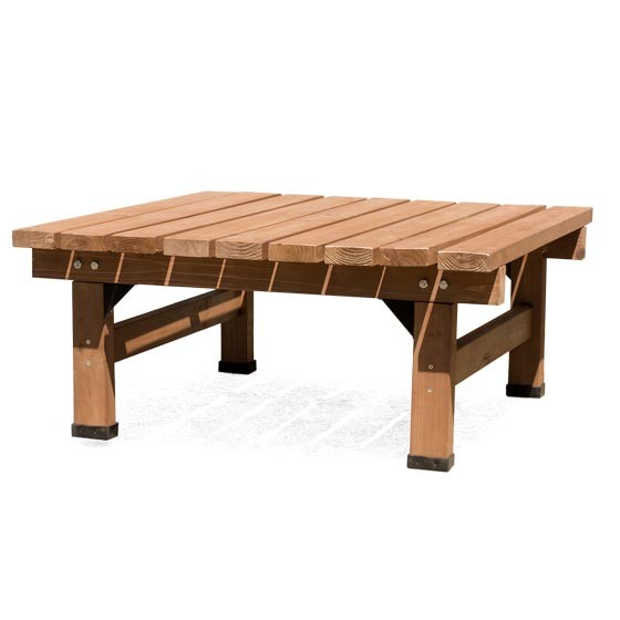 縁台 木製 おしゃれ 縁側 ウッドデッキ 90×90 天然木 ガーデンベンチ