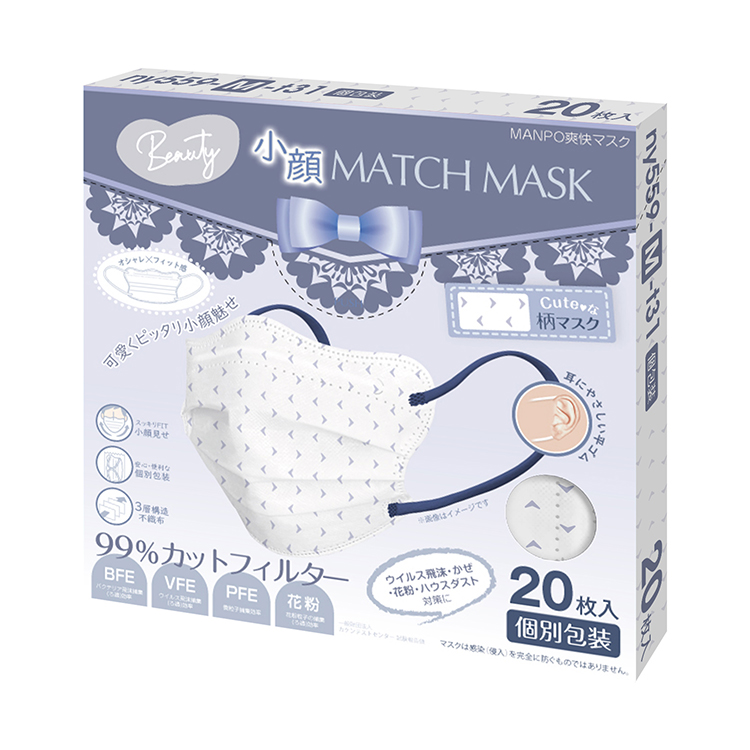 FANCYSHARP MASK AKANE マスク 不織布 99%カット チェック プリント 柄