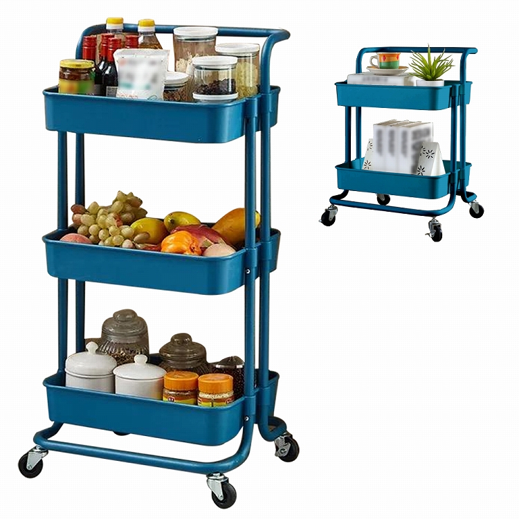 キッチンワゴン キャスター付き スリム 3段 おしゃれ 2段 頑丈