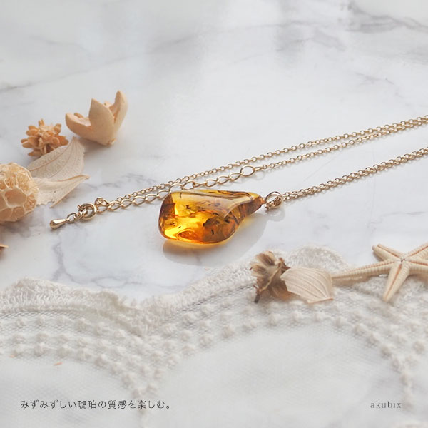 虫入り琥珀ネックレス 送料無料 シルバー Silver925 コレクション