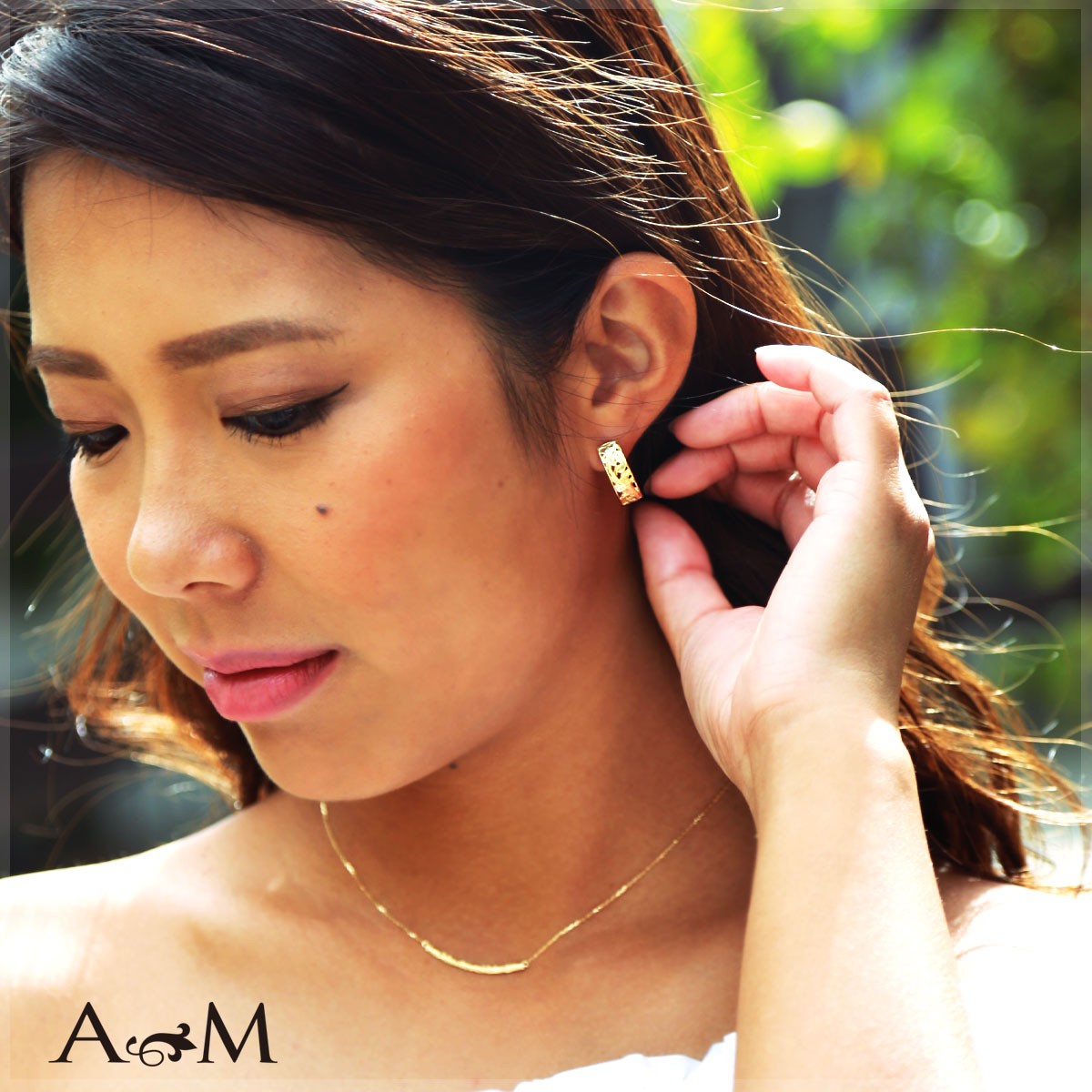 ALOHA MANA（アロハマナ） ハワイアンジュエリー ピアス 18金 透かし