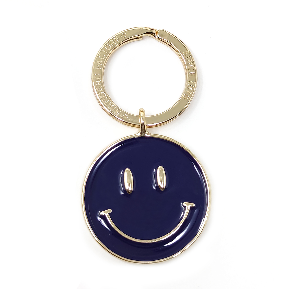 スマイル キーホルダー ニコちゃん メタル キーリング バッグチャーム