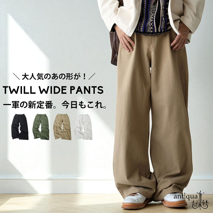 antiqua（アンティカ） ツイルワイドパンツ メンズ ボトムス パンツ