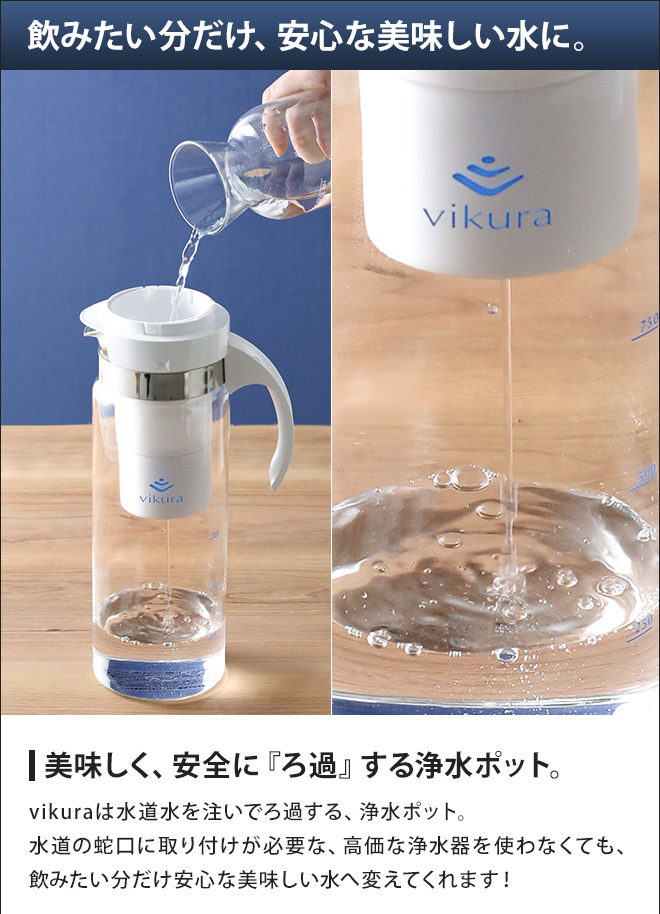 ゼンケン 浄水ポット ポット型浄水器 浄水ボトル 浄水器 ビクラ浄水