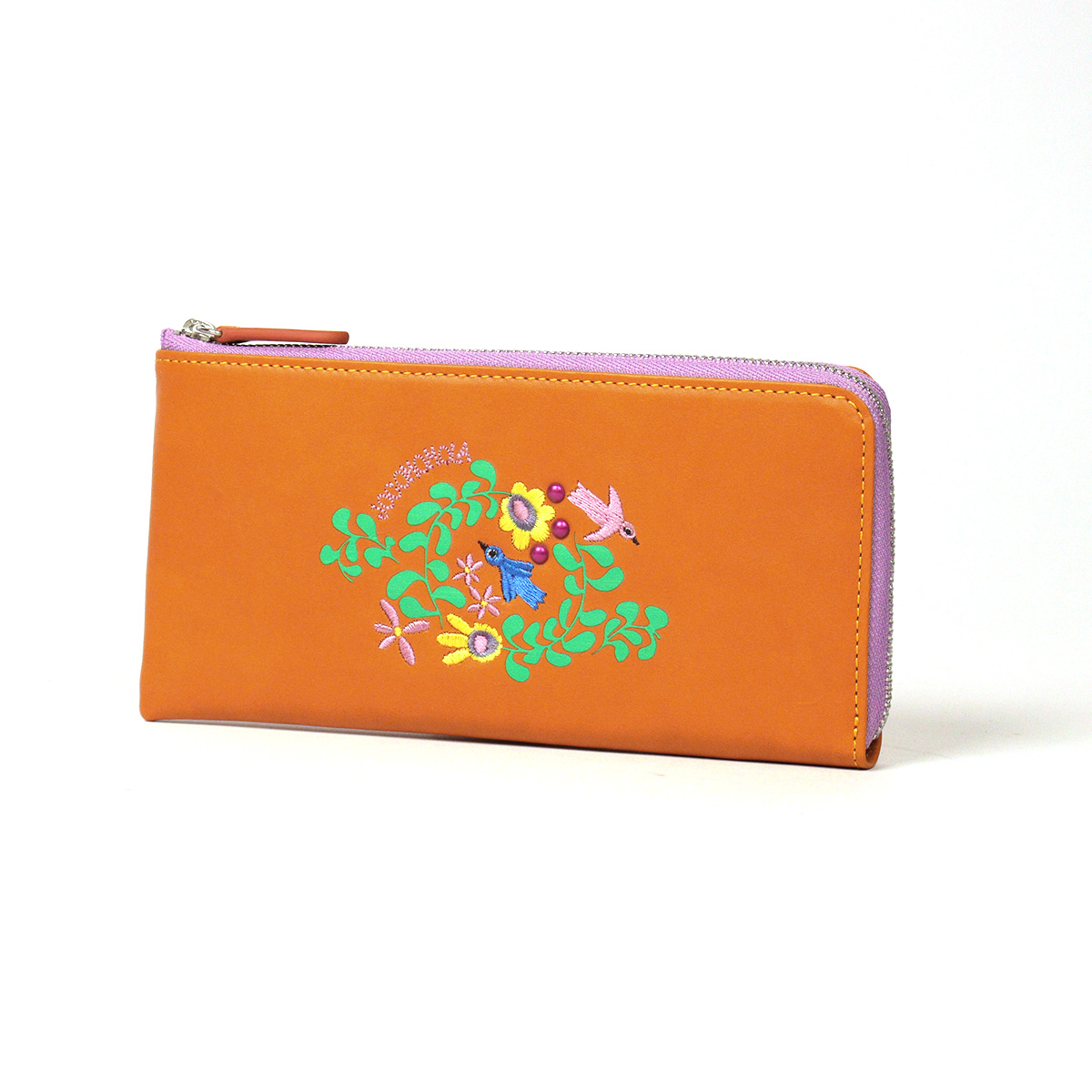 Sybilla（シビラ） L字ファスナー長財布 薄型 刺繍 花 jocomomola