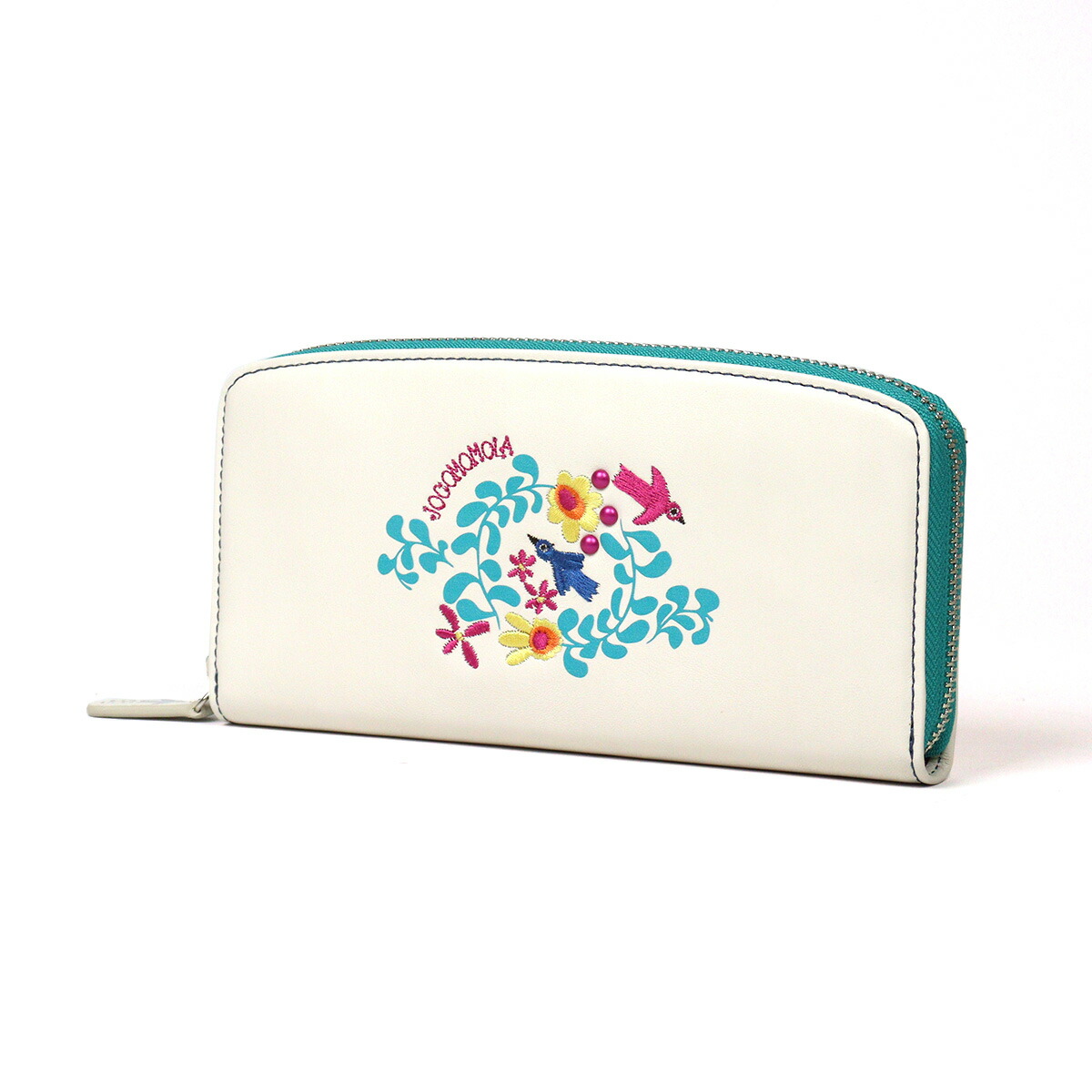 Sybilla（シビラ） ラウンドファスナー長財布 刺繍 花 jocomomola