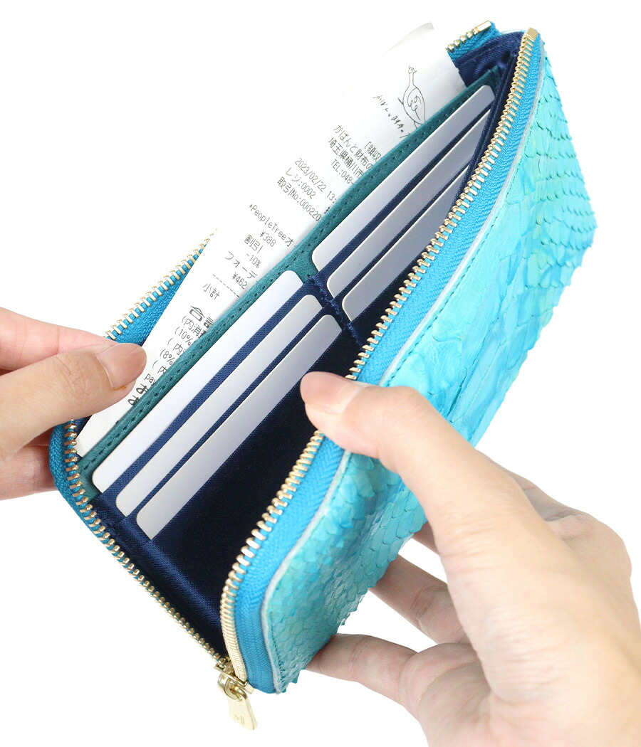 ZOO ズー 篭染め 蛇革 ダイヤモンドパイソン L字ファスナー長財布 zlw