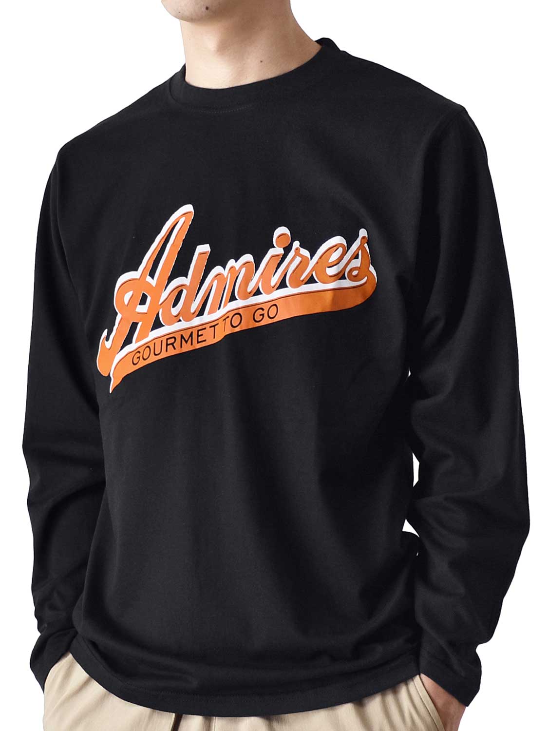 ARONA 長袖Tシャツ メンズ プリント 文字 ロンT ロングTシャツ セール