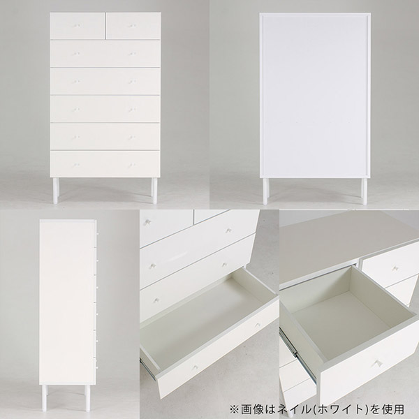 arne（アーネ） チェスト タンス 白 完成品 大容量 ハイチェスト 脚