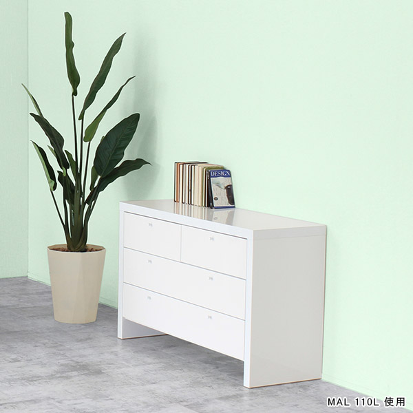 arne（アーネ） ローチェスト 脚付き リビングボード 白 チェスト 完成