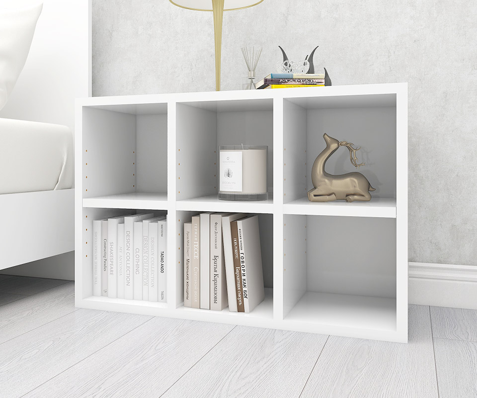 arne（アーネ） オープンラック 2段 棚 白 本棚 a4 ラック シェルフ