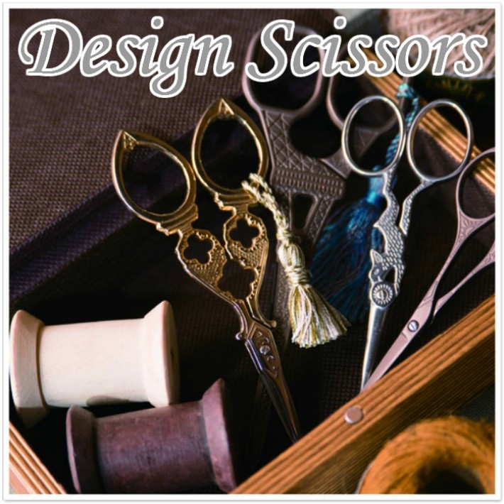 デザインシザー 糸切はさみ おしゃれ アンティーク風 ハサミ 鋏 はさみ