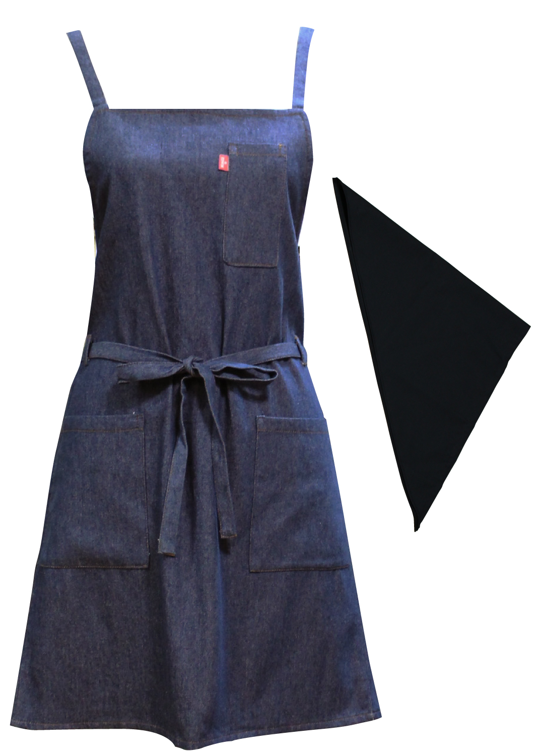 EDWIN（エドウィン） エプロン 三角巾 セット 大人 中学生 160 170