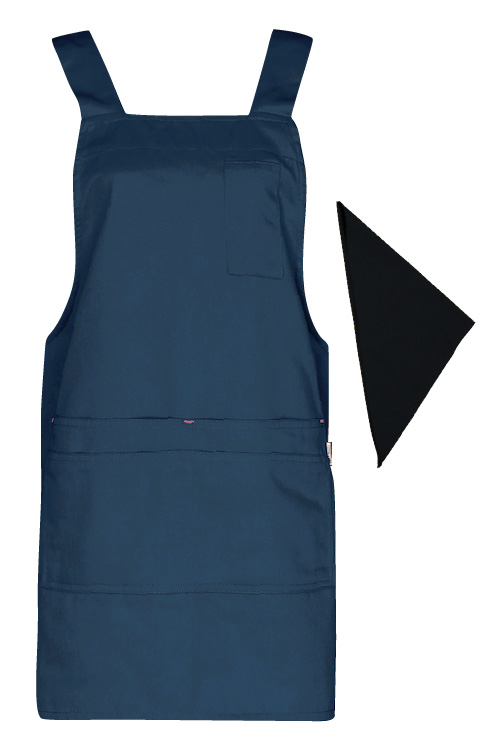 エプロン 三角巾 セット 大人 中学生 h型 ML ショート丈 撥水 シワに