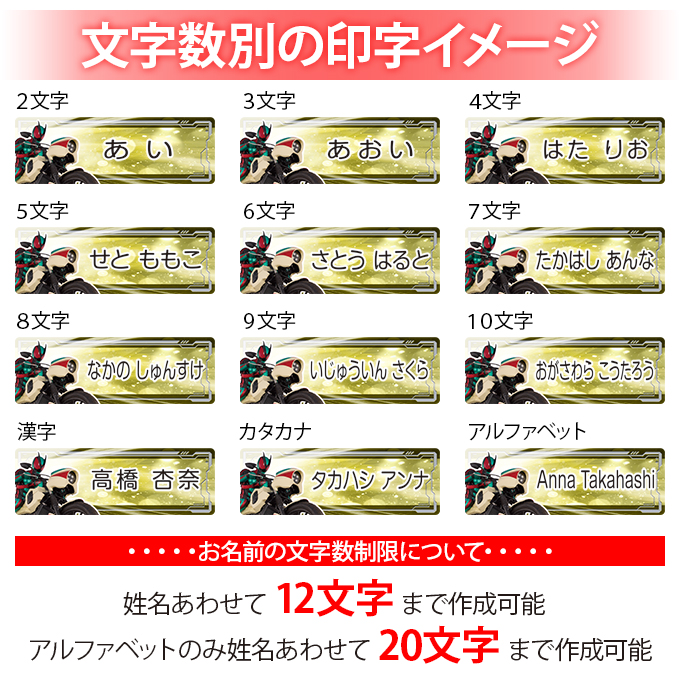 ブロドリー お名前シール 仮面ライダーシリーズ ゼッツ 防水 耐水 名前