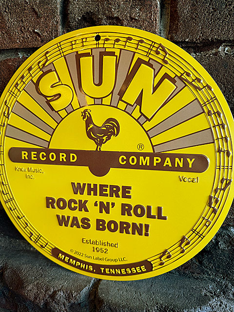 サンスタジオ オフィシャル ラウンド型 ブリキ看板 サンレコード