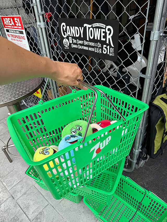 アメリカ業務用 ショッピングバスケット （7UP セブンアップ/グリーン