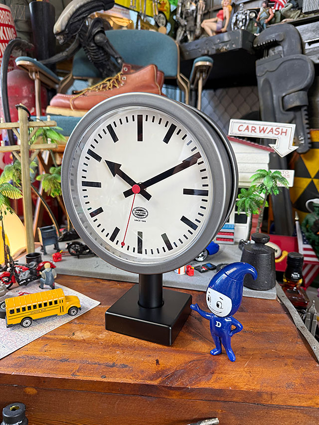 DULTON（ダルトン） ダブルフェイスクロック Sサイズ （マットブラック