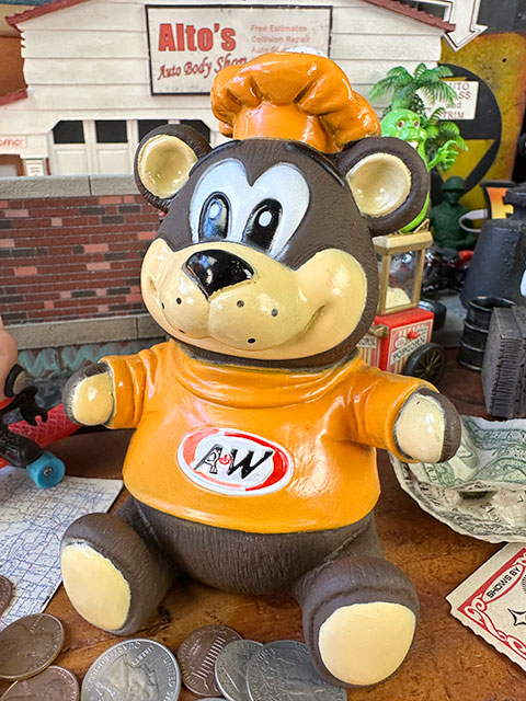 A＆W ルートベアー ソフビバンク 貯金箱 □ アメリカン雑貨 アメリカ