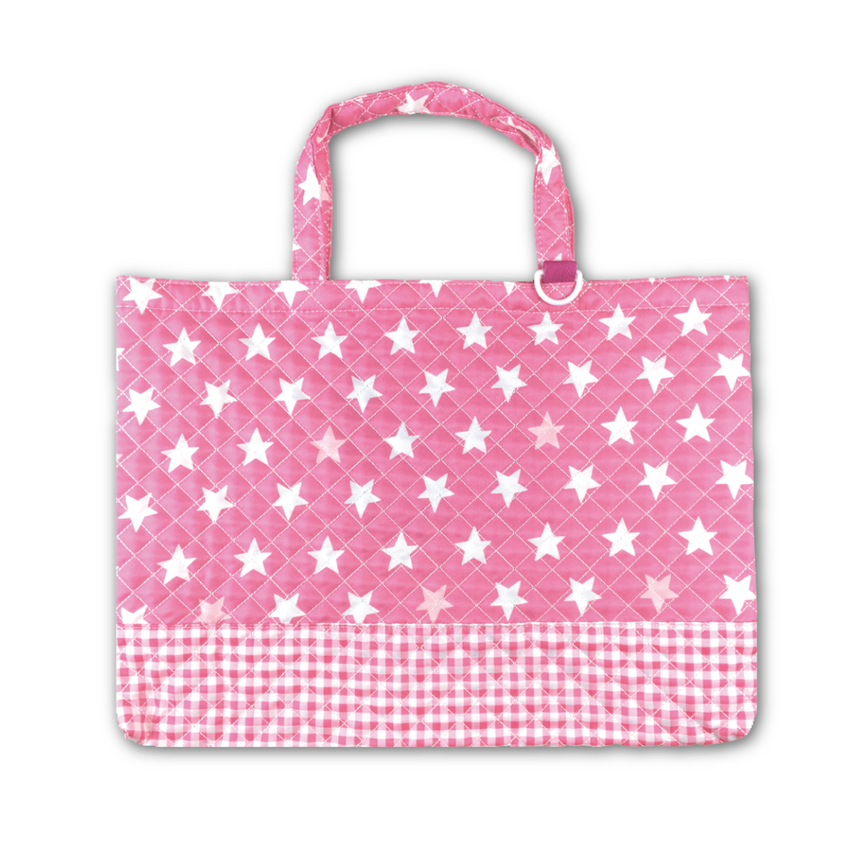 レッスンバッグ 星柄 キルト素材 ネイビー ブルー ピンク 男の子