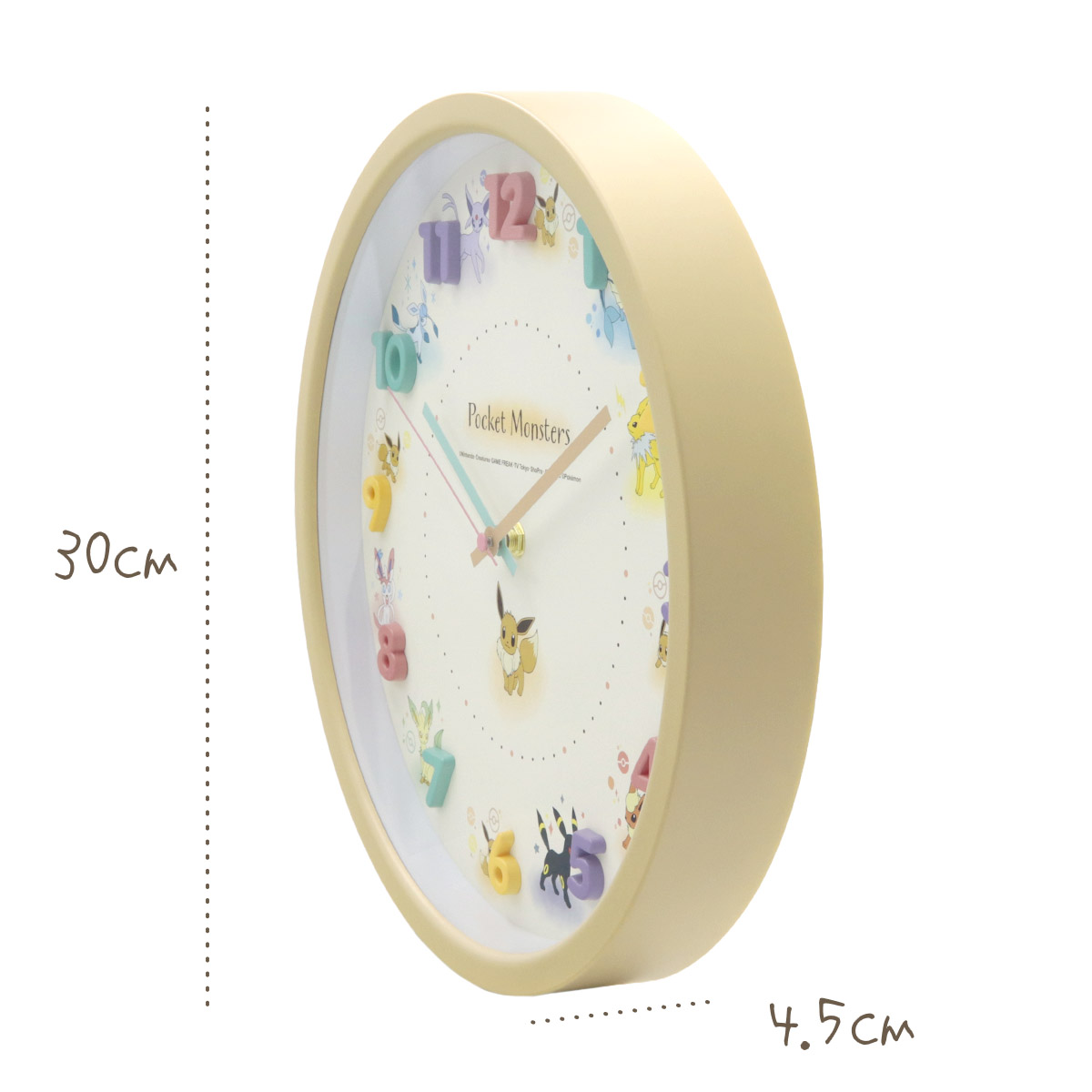 ティーズファクトリー ポケモン アイコンウォールクロック