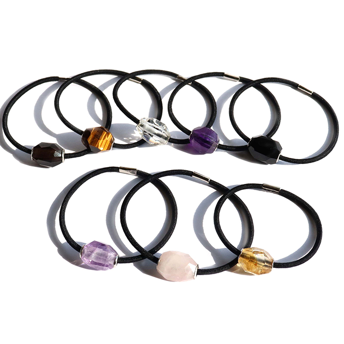 パワーストーン バレル型 ヘアゴム ヘアアクセサリー ※全8種 天然石