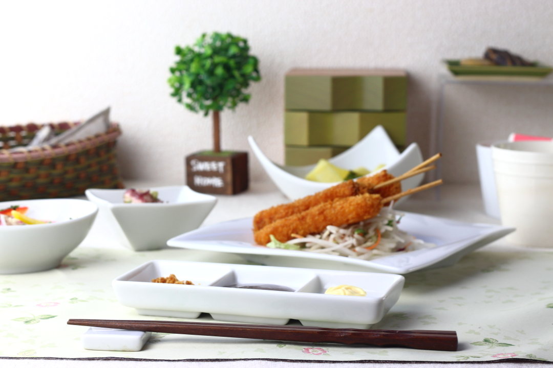 前菜三種盛皿 18cm 日本製 美濃焼 仕切り皿 三点皿 三品皿 三仕切り