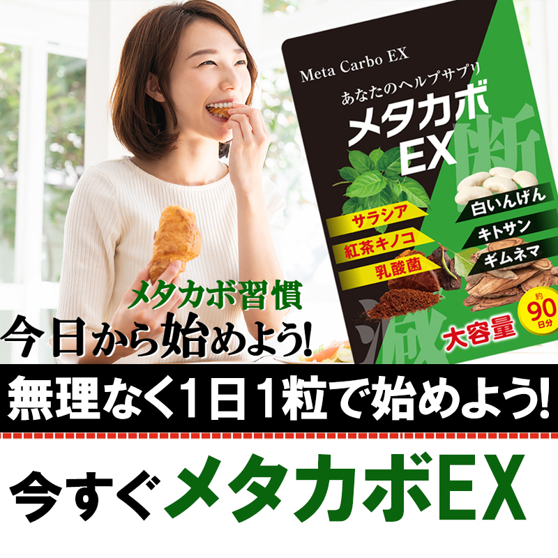 お得3ヶ月分 メタカボEX】ダイエット サプリメント 食欲 メタボ