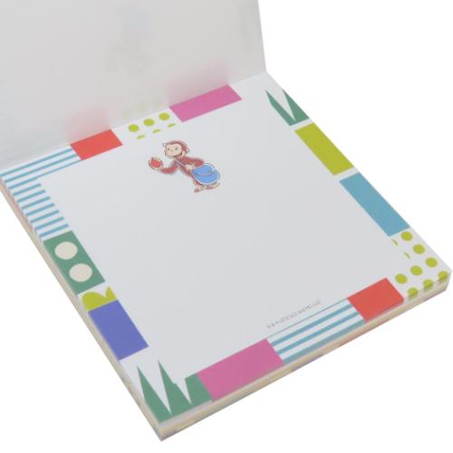 おさるのジョージ 絵本キャラクター メモ帳 メモパッドスクエア