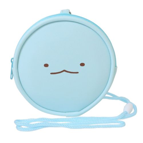 すみっコぐらし 小銭入れ 丸型コインケース ブルー サンエックス サン