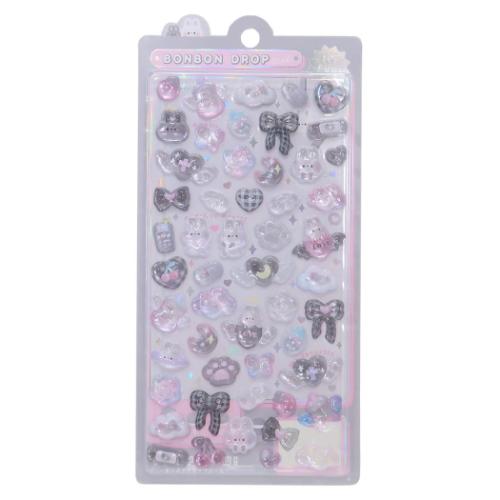 シールシート ボンボンドロップシール しろくろボンボン