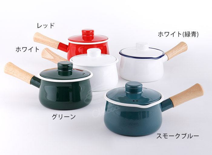 Solid Series 富士ホーロー ミルクパン ホーロー 蓋付き 15cm 1.2L IH