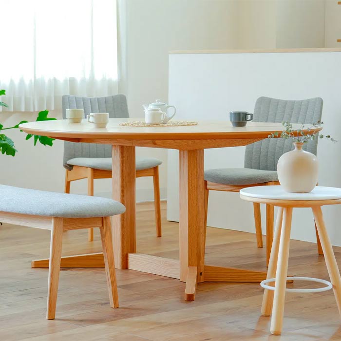 リビングテーブル 豆型 ビーンズ型 半円 変形 無垢材 丸み 楕円型 収納