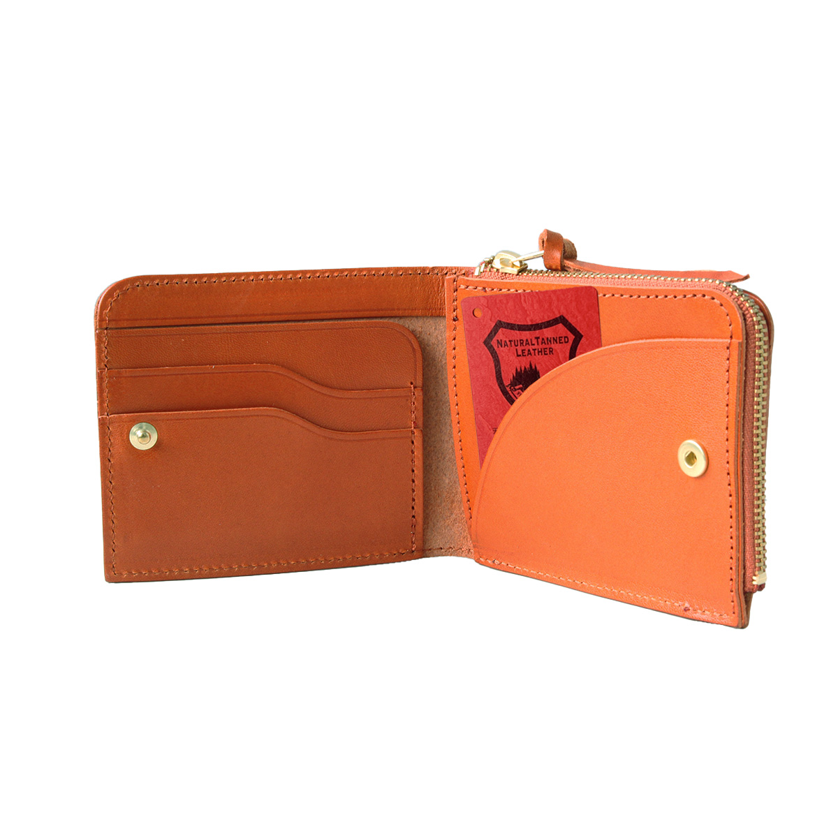 2つ折り財布 栃木レザー レザーウォレット ミニ財布 ミニマル