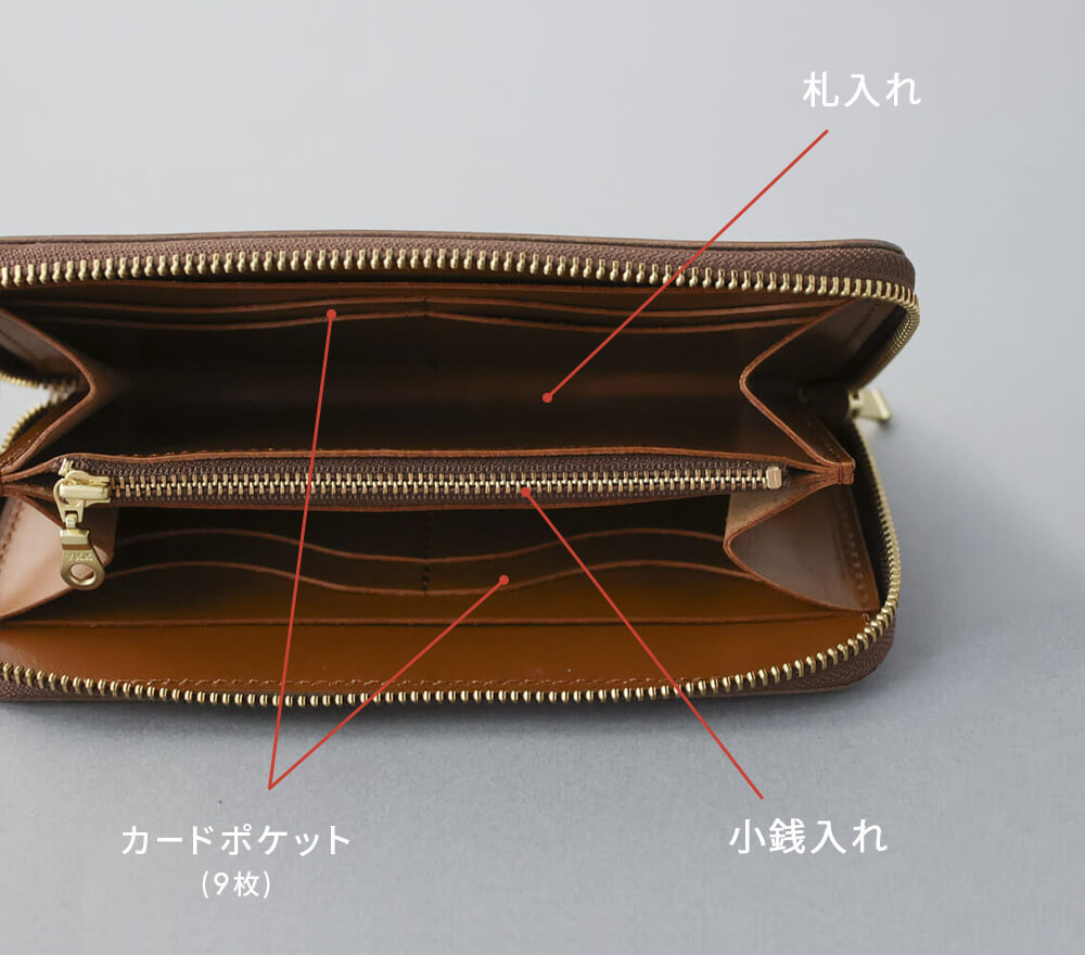 VINCENT CRAFTED WEB限定 日本製 栃木レザー 財布 ヴォーノアニリン