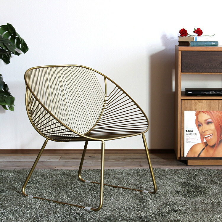 ワイヤーチェア 椅子 ラウンジチェア アイアン ダイニングチェア