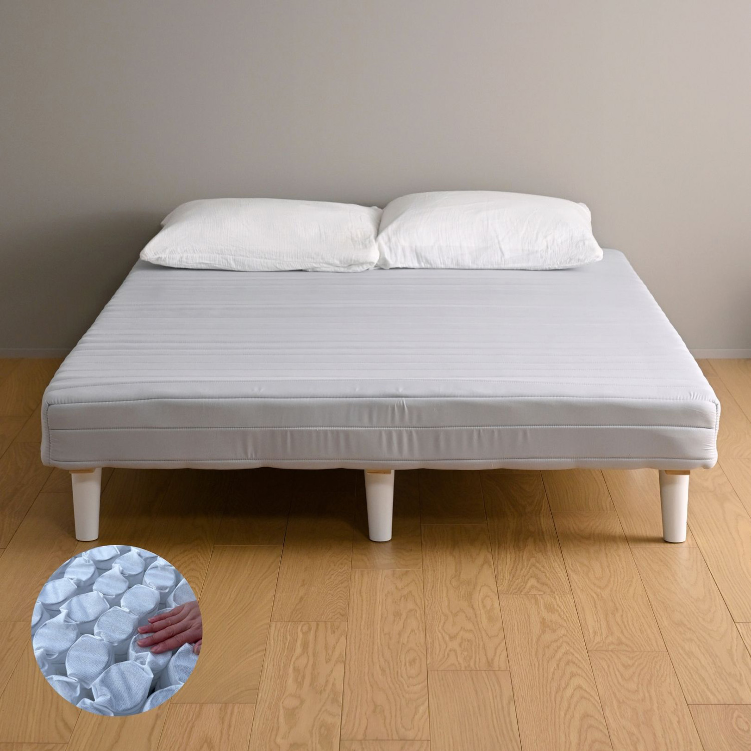 山善（YAMAZEN） ベッド 脚付きマットレス ダブル 組み立て簡単