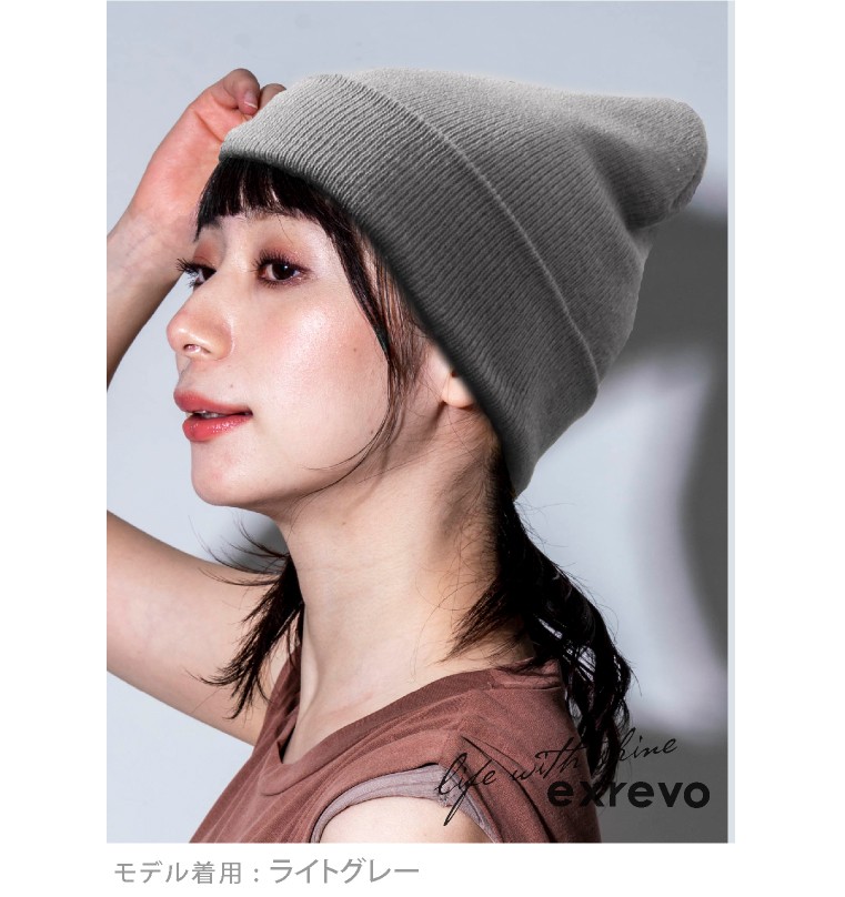 LUCIANNA（ルチアーナ） ニット帽 レディース 赤 帽子 ワッチキャップ