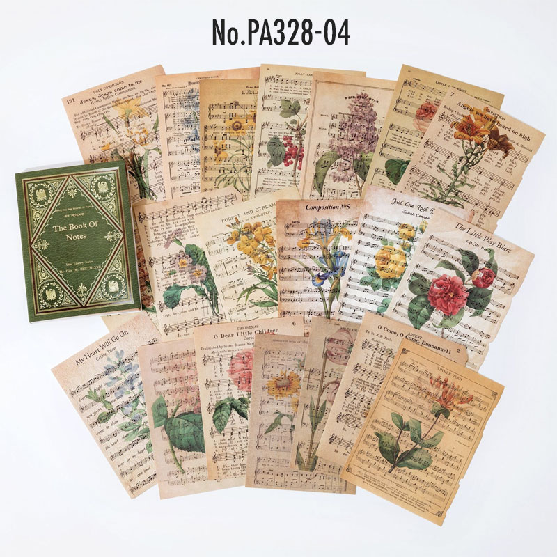 コラージュ 素材 デザイン ペーパー 英字 新聞 本 楽譜 手紙 ジャンク