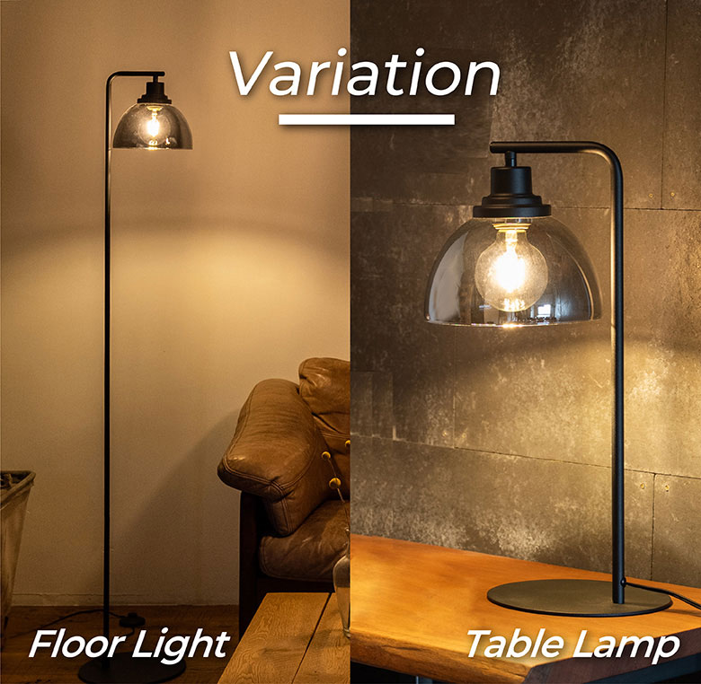 フロアライト LED 間接照明 スタンドライト ガラスシェード レトロ