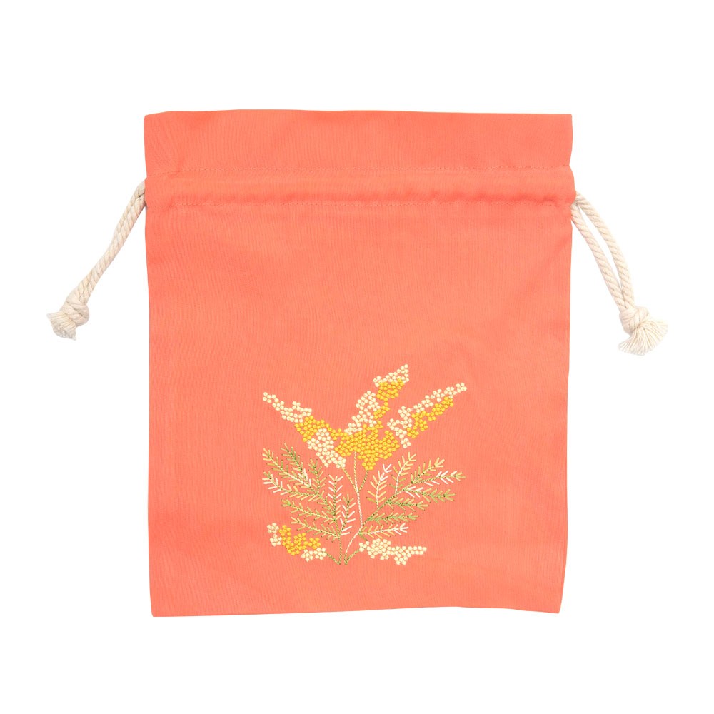 巾着袋 Mサイズ ベトナム 刺繍 オリジナル ポーチ ベトナム雑貨 ギフト