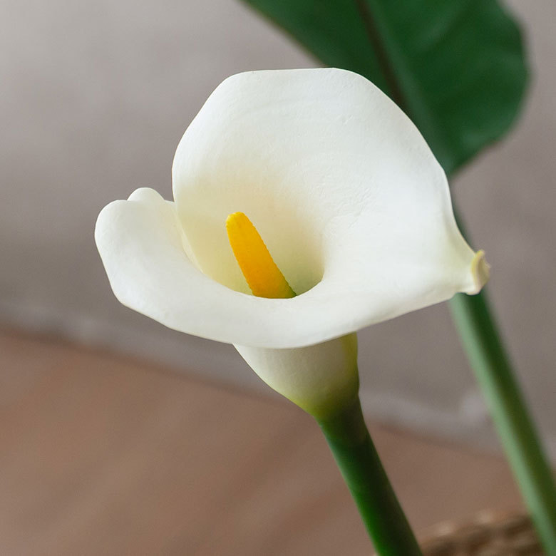 アートフラワー 造花 カラー リリー ロング 3色 フェイクグリーン