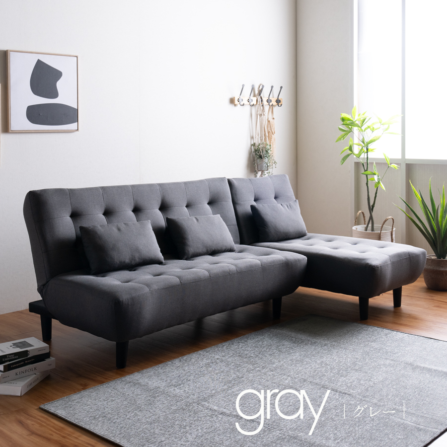 ソファーベット カウチソファ ソファベッド ソファーベッド 幅212cm 3
